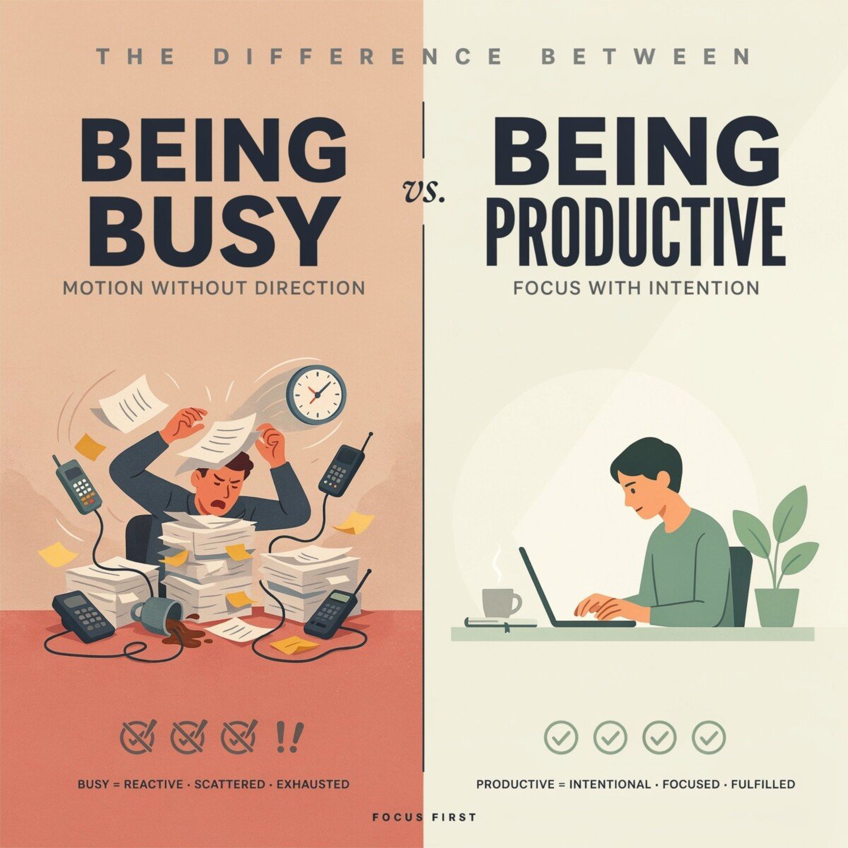 The Difference Between Being Busy and Being Productive (And How to Break the Cycle)