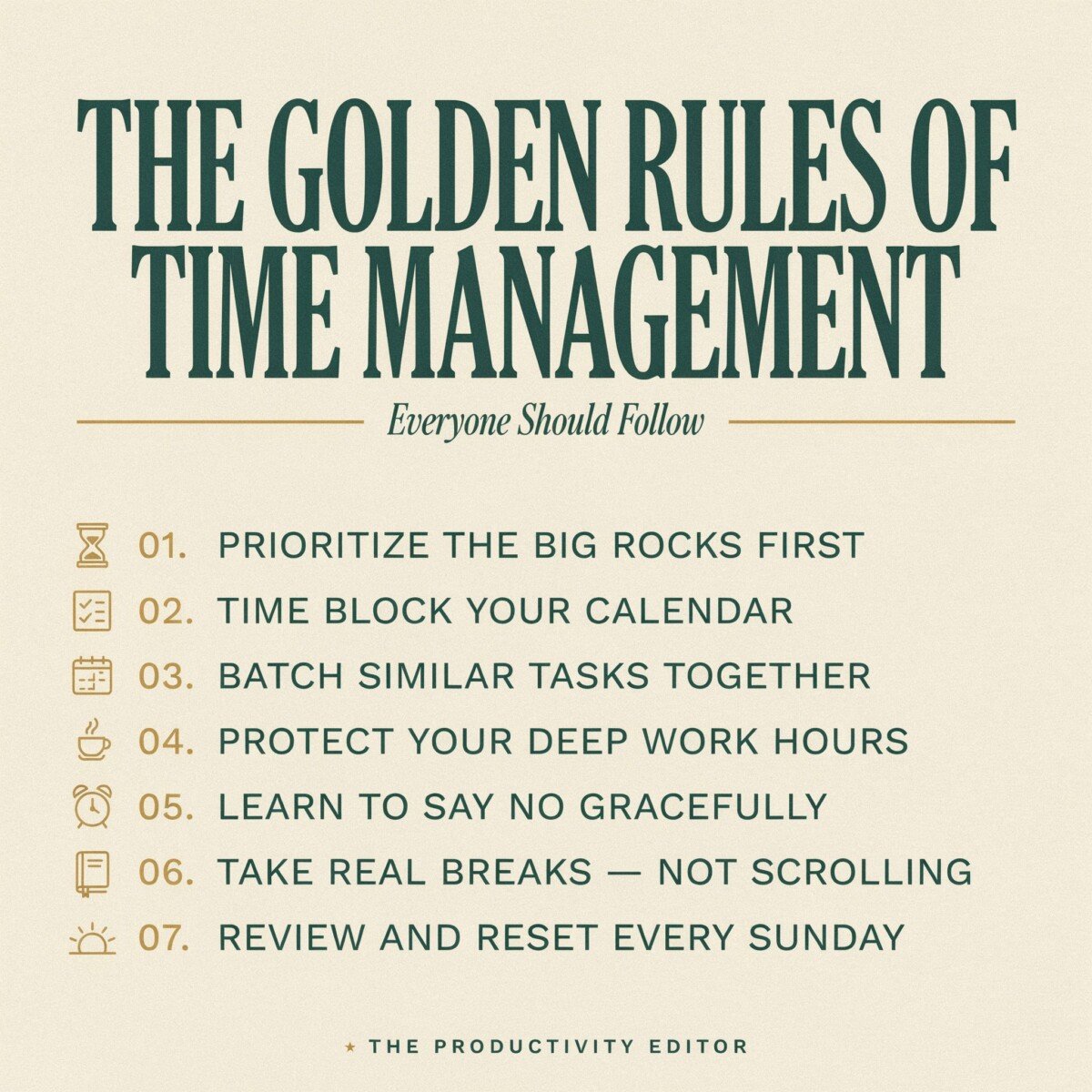 The Golden Rules of Time Management Everyone Should Follow