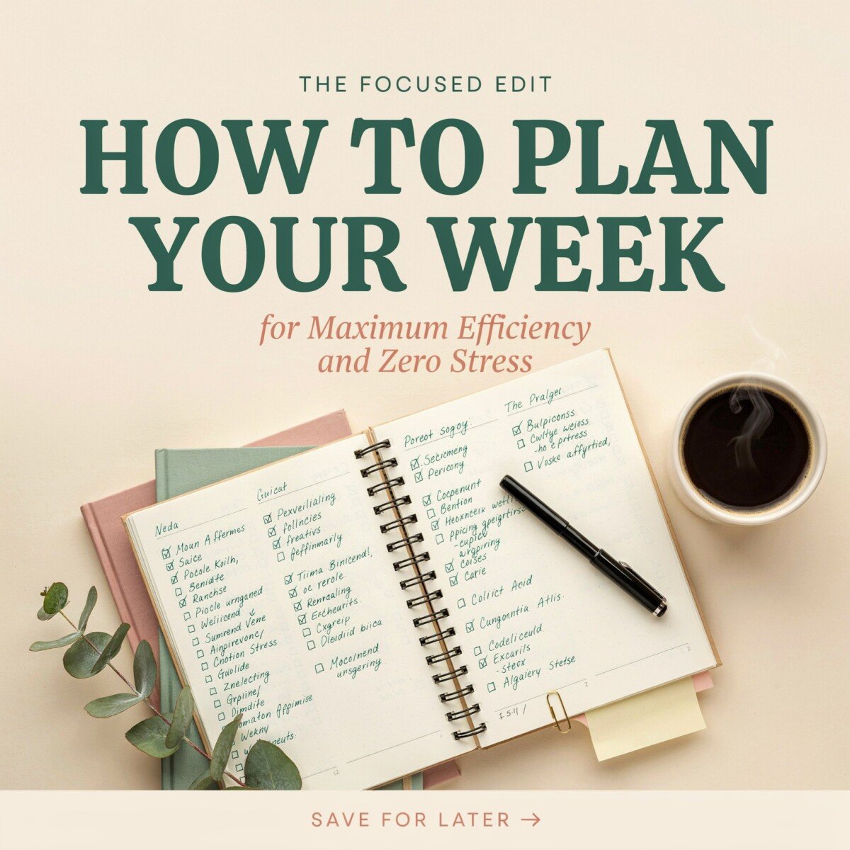 How to Plan Your Week for Maximum Efficiency and Zero Stress