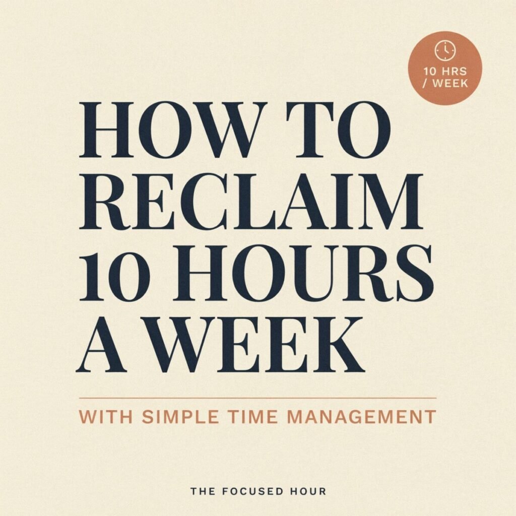 How to Reclaim 10 Hours a Week With Simple Time Management