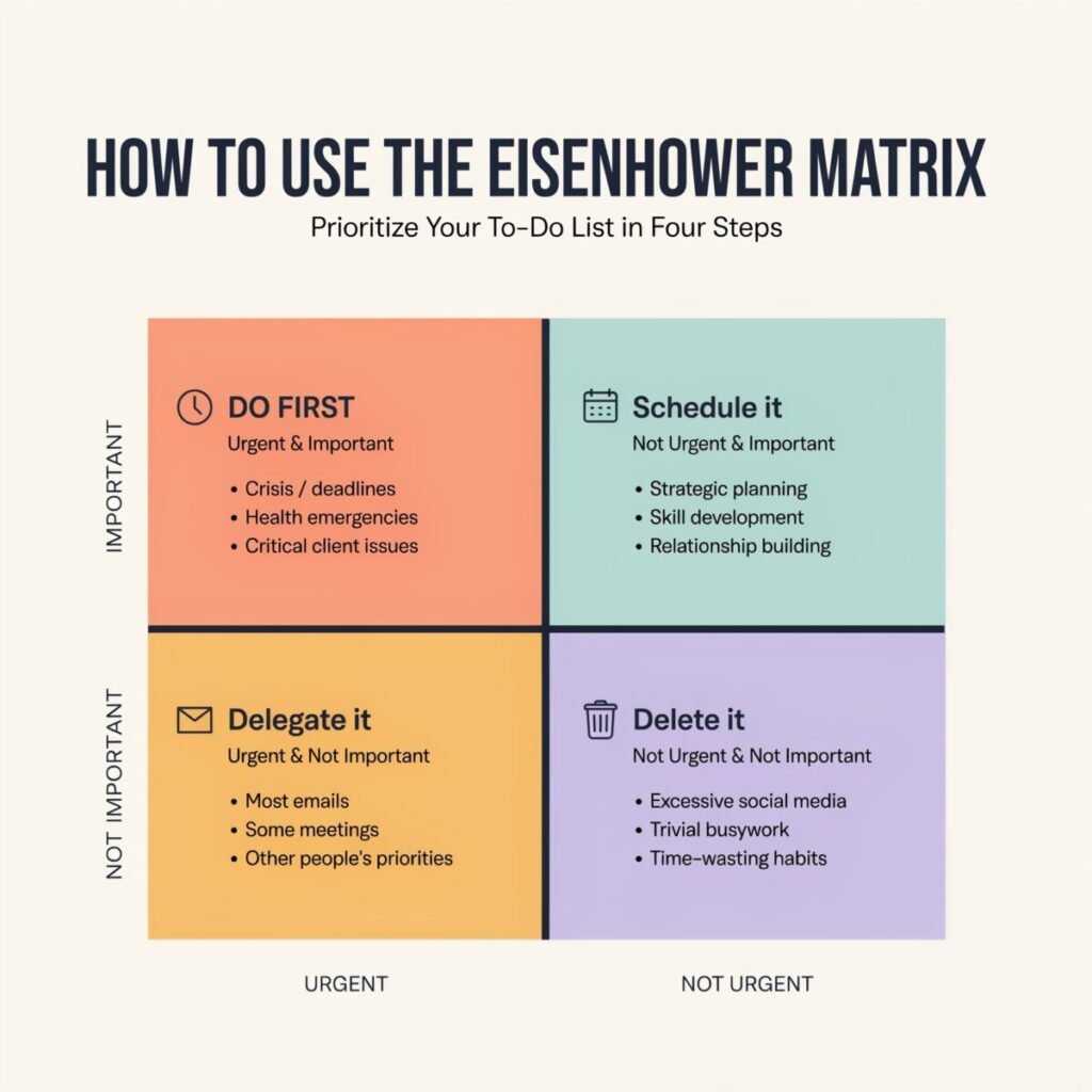 How to Use the Eisenhower Matrix to Prioritize Your To-Do List